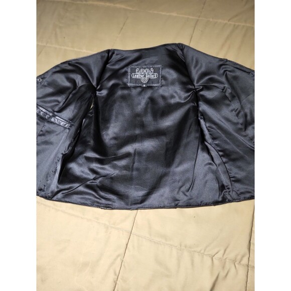 Leather Gallery Women’s Black Genuine Leather Vest 8 Snap Biker Western 90s Y2K - Picture 4 of 5